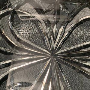 SQUARED CUT CRYSTAL CENTERPIECE VINTAGE